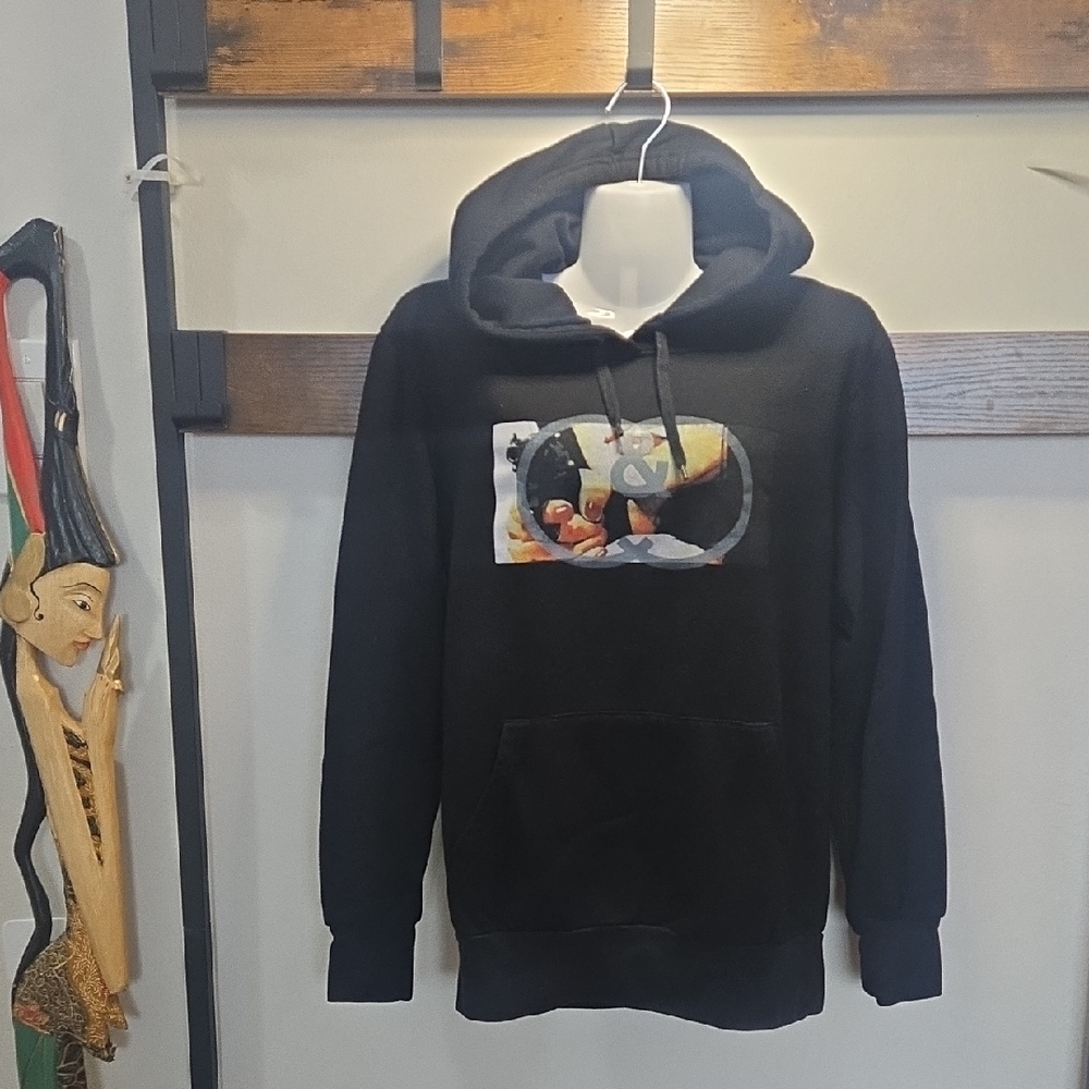 Crooks & Castles Black Hoodie with Lady Crooks Y2K Bangbang Gangsta Chick
